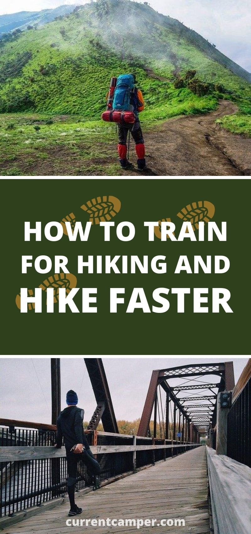 Pinterest image for article 'how to train for hiking and hike faster' #hike #camping #hiking #travel #nature 