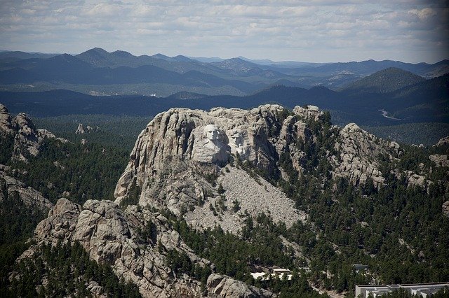 aerial south dakota rushmore