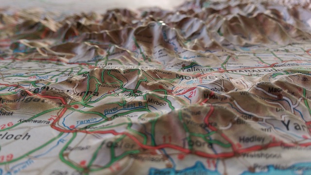 topographical map mountains