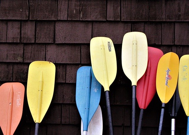 kayak paddles summer vacation