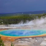BLUE HOT SPRING STEAM NATURE ORANGE