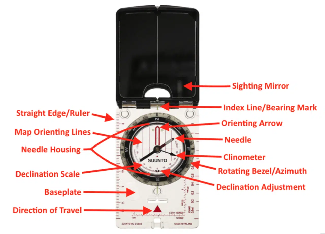 compass hiking camping