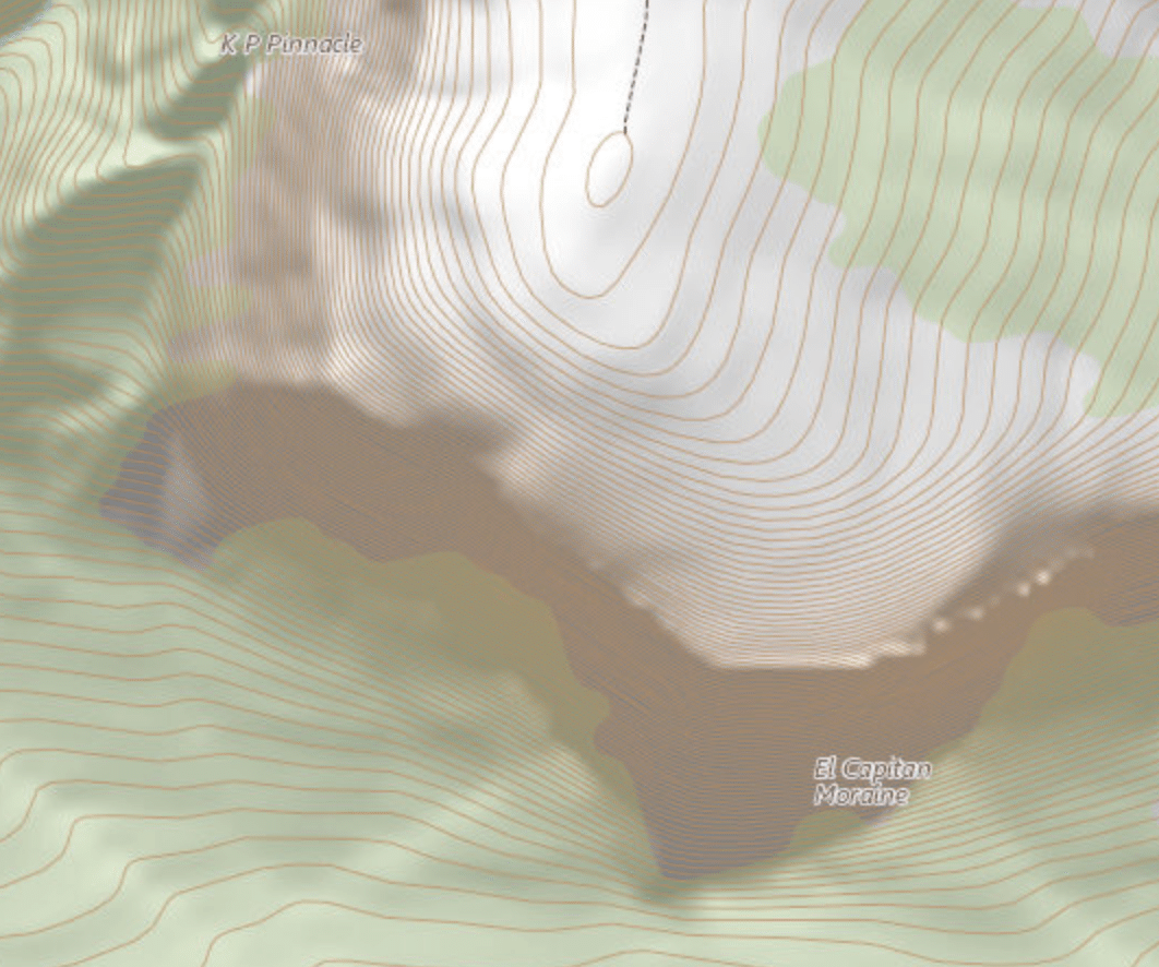 el capitan yosemite terrain map