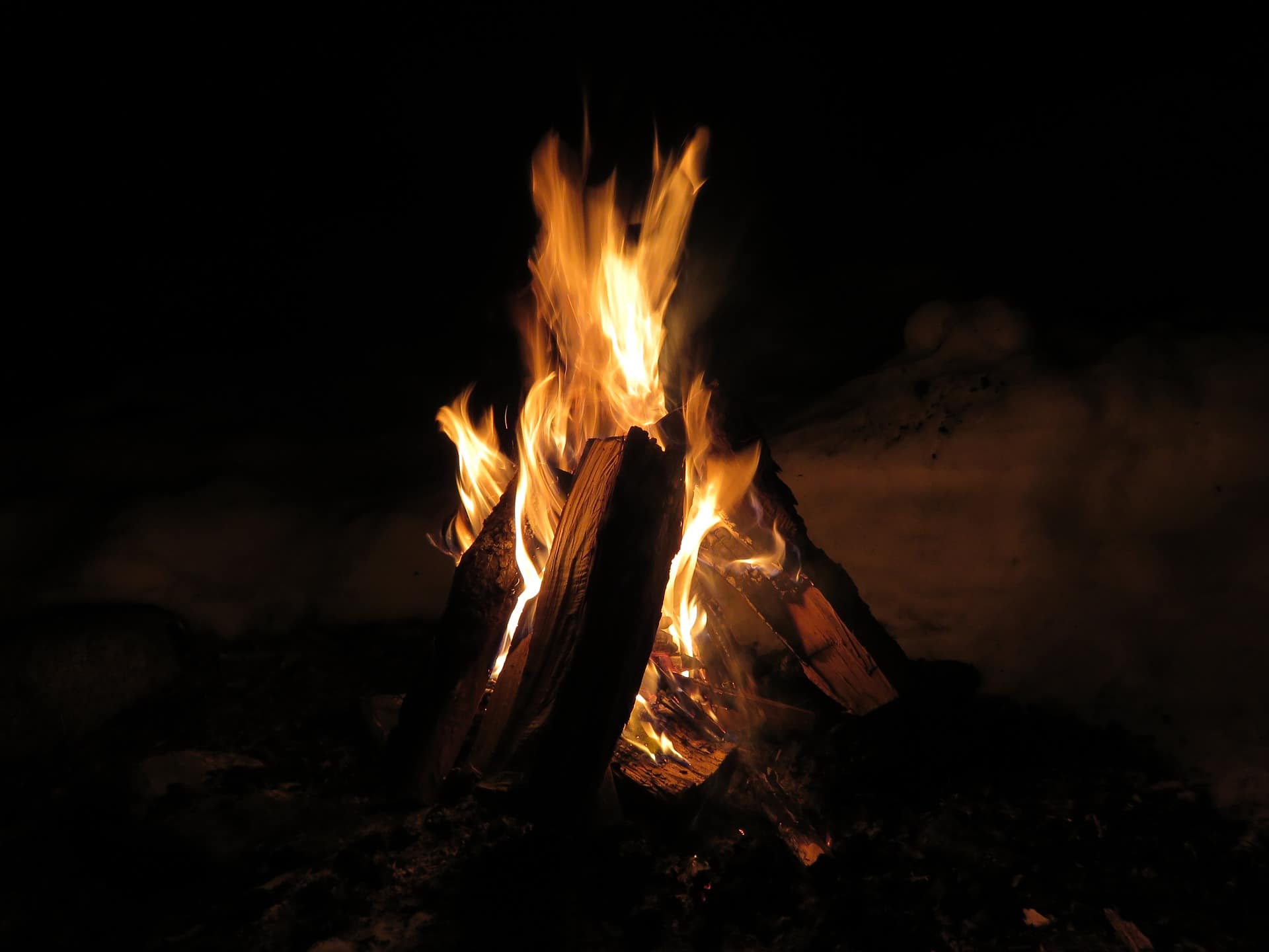 campfire teepee style fire camping 