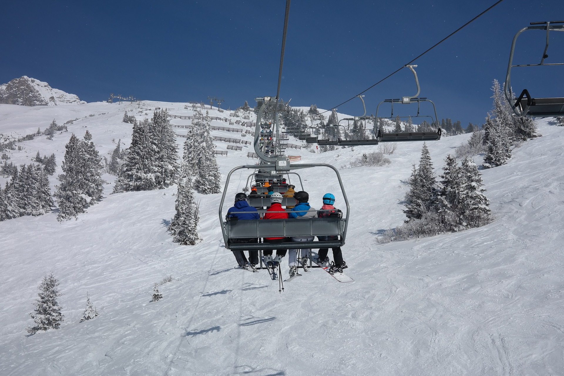 ski lift resort winter snow 