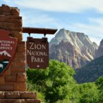Zion national park entrance pixabay