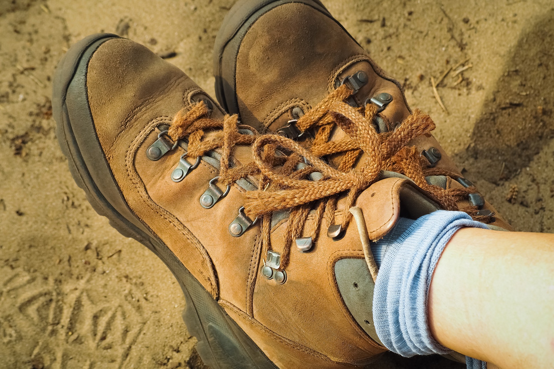 hiking boots socks pixabay