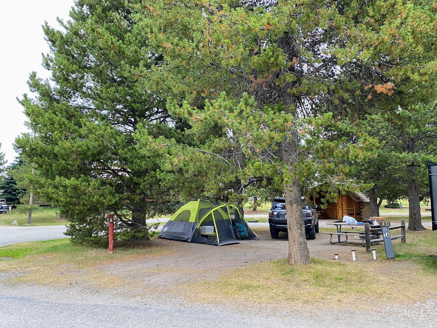 tent camping yellowstone koa