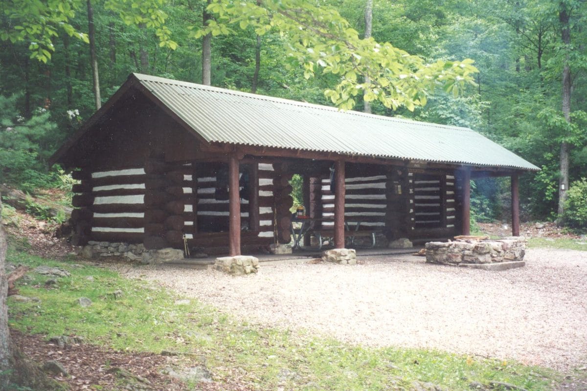 hiking group shelter appalachian trail