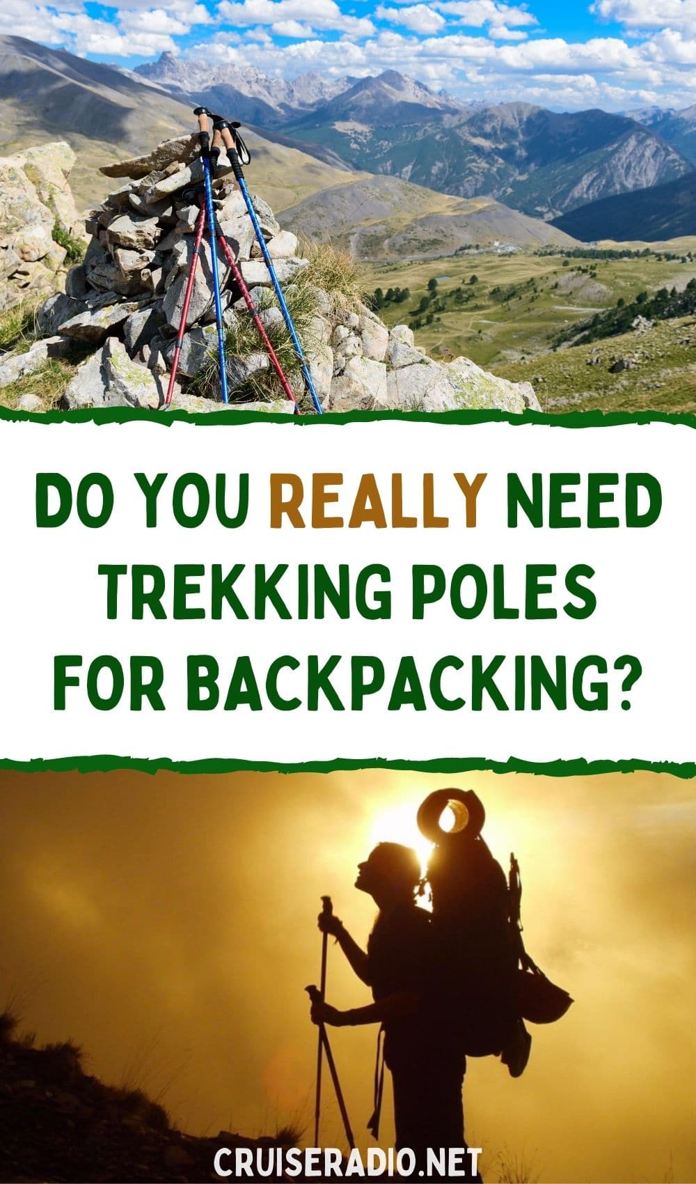 do you really need trekking poles for backpacking or hiking?