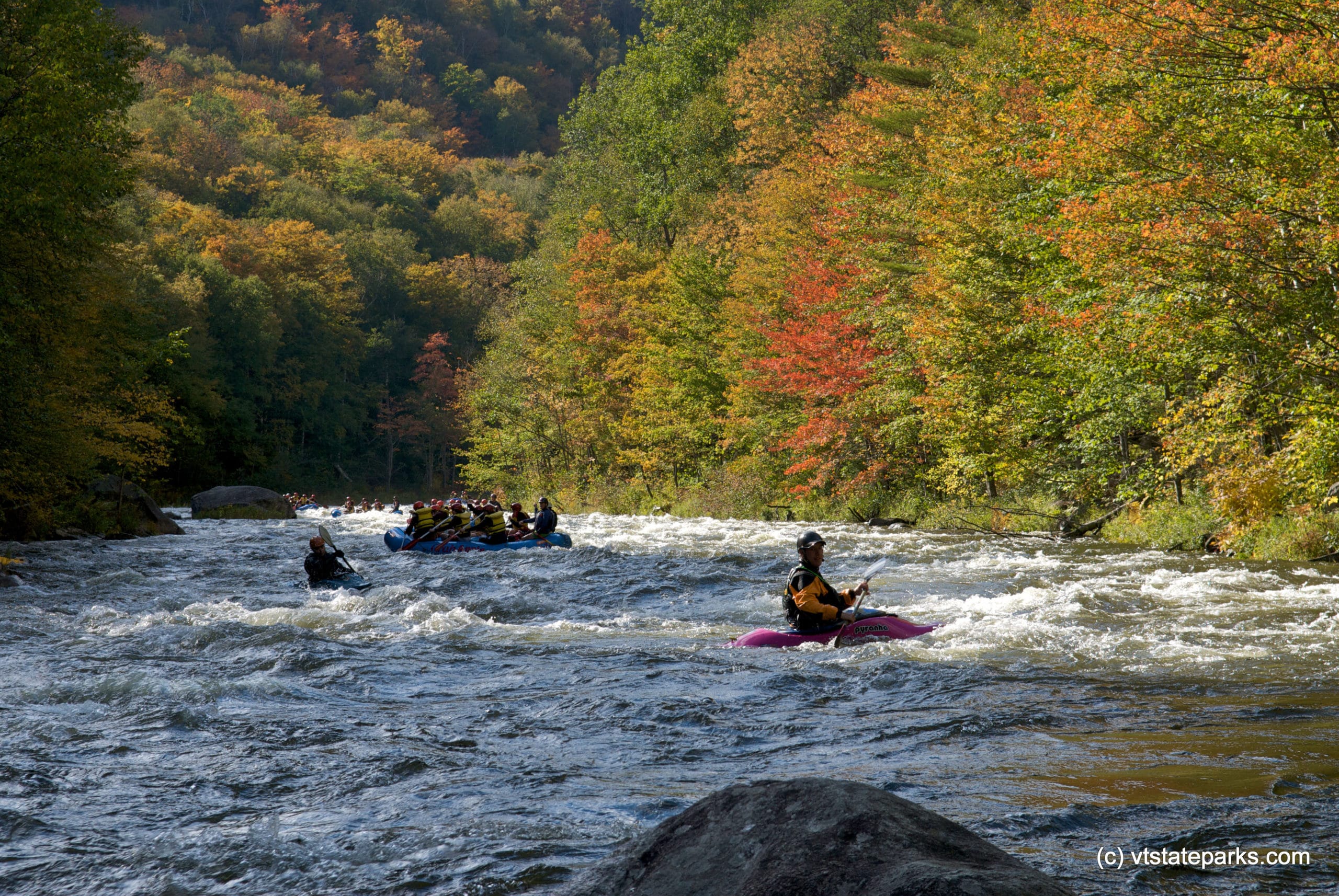 jamaica state park river fall foliage 