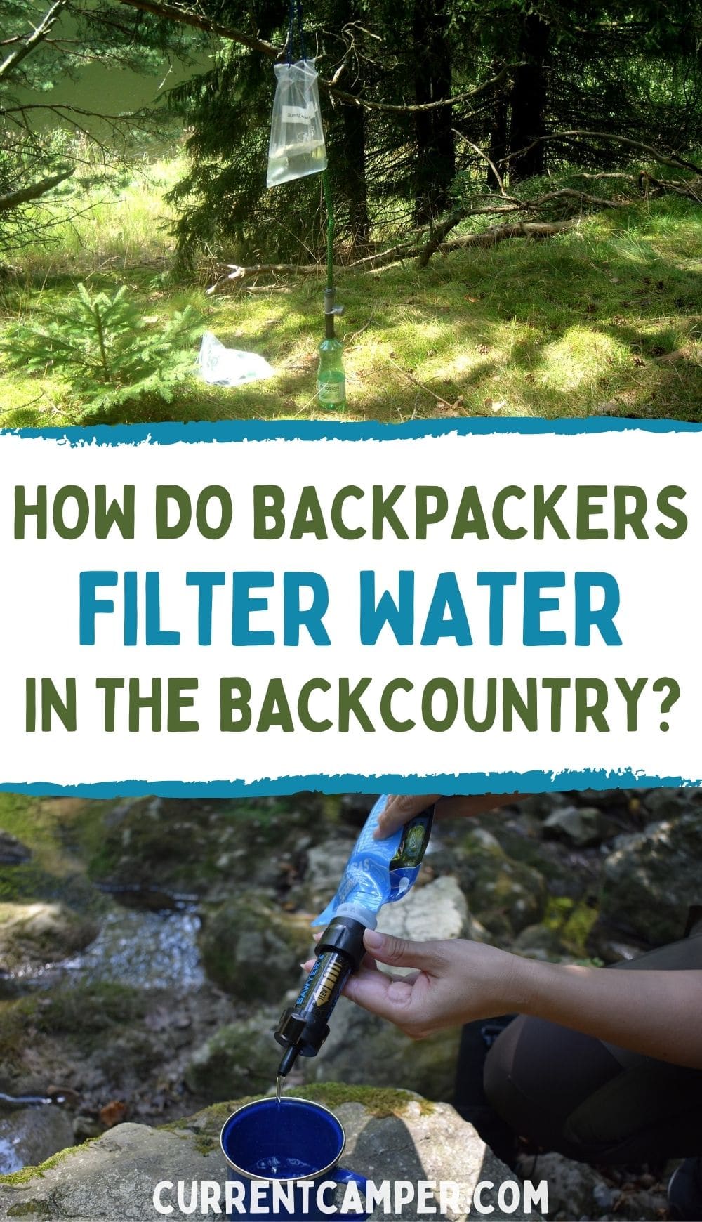 how do backpackers filter water in the backcountry