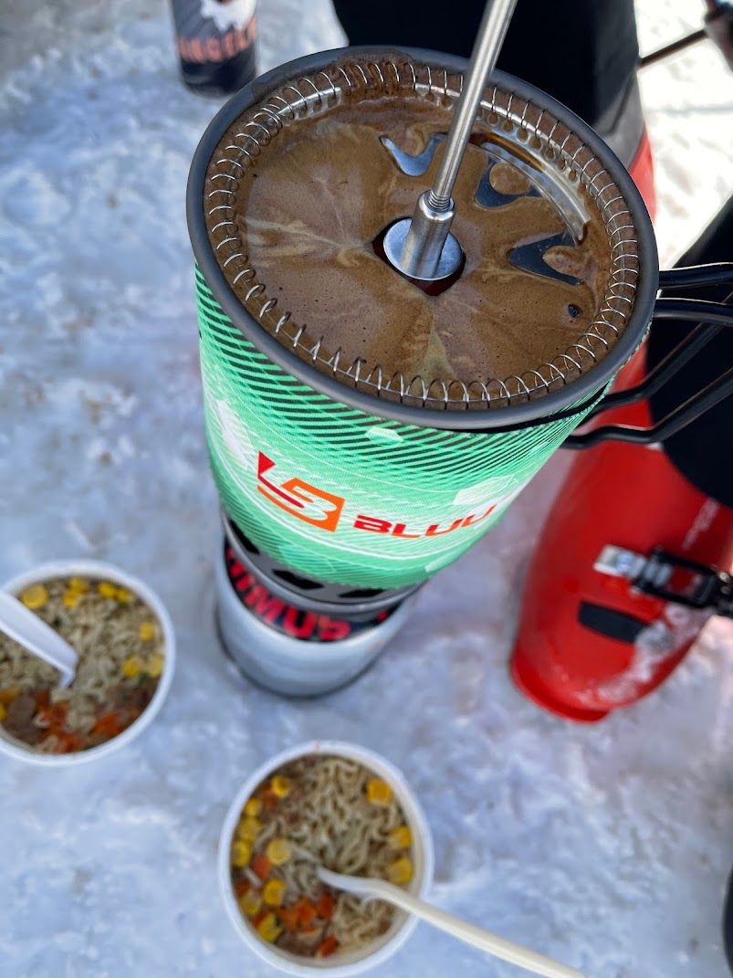 backpack cooking soup