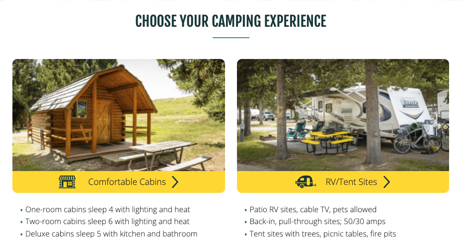 yellowstone national park camping